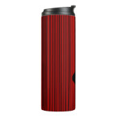 Bouteilles Isothermes Monogramme rouge et noir de fines bandes verticale (Tourné sur la gauche)