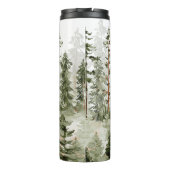Bouteilles Isothermes Monogramme Russe Aquarelle Forêt verte (Dos)