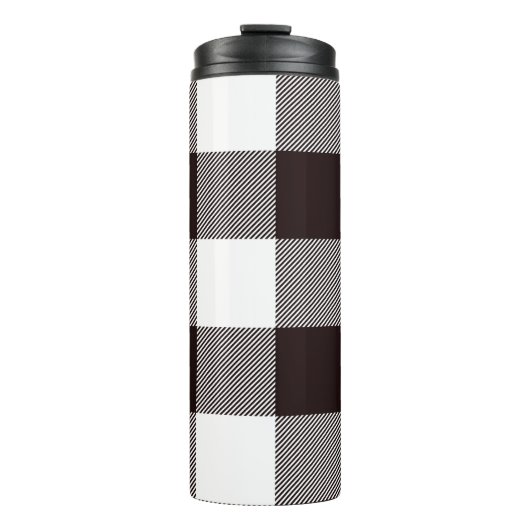 Bouteilles Isothermes Monogramme Rustique Chic Plaid Brown Thermique (Devant)