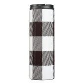 Bouteilles Isothermes Monogramme Rustique Chic Plaid Brown Thermique (Dos)