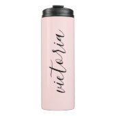 Bouteilles Isothermes Monogramme Script Blush Pink Thermo Tumbler (Devant)