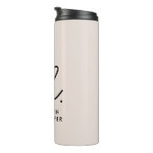 Bouteilles Isothermes Monogramme Script Moderne Design Simple Blush Rose (Tourné sur la droite)