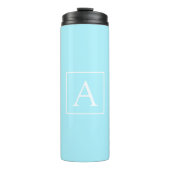 Bouteilles Isothermes Monogramme simple bleu ciel (Devant)