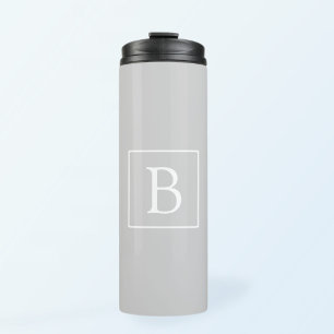 Bouteilles Isothermes Monogramme simple gris clair