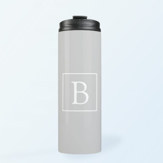 Bouteilles Isothermes Monogramme simple gris clair