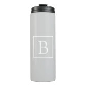 Bouteilles Isothermes Monogramme simple gris clair (Devant)