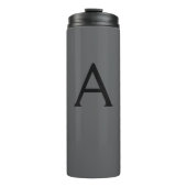 Bouteilles Isothermes Monogramme simple gris classique Ajouter un nom in (Devant)