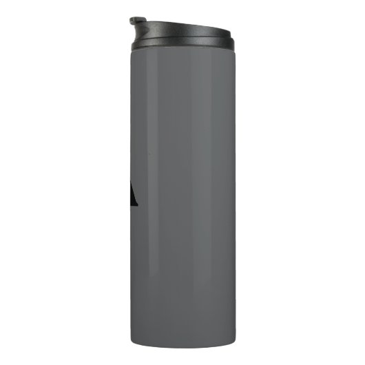 Bouteilles Isothermes Monogramme simple gris classique Ajouter un nom in (Tourné sur la droite)