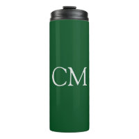 monogramme simple vert foncé