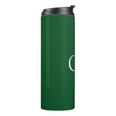 Bouteilles Isothermes monogramme simple vert foncé (Tourné sur la gauche)