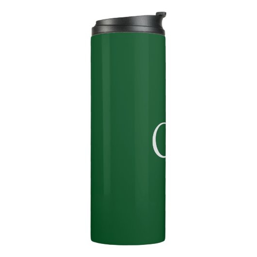 Bouteilles Isothermes monogramme simple vert foncé (Tourné sur la gauche)