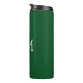 Bouteilles Isothermes monogramme simple vert foncé (Tourné sur la droite)