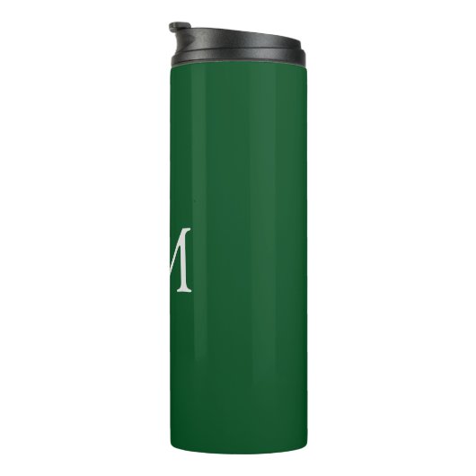 Bouteilles Isothermes monogramme simple vert foncé (Tourné sur la droite)