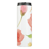 Bouteilles Isothermes Monogramme solaire à fleurs rouges (Dos)