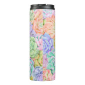Bouteilles Isothermes Monogramme Succulents Aquarelle Pastel coloré (Dos)