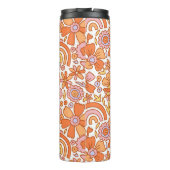 Bouteilles Isothermes Monogramme super Retro Orange Florals (Dos)