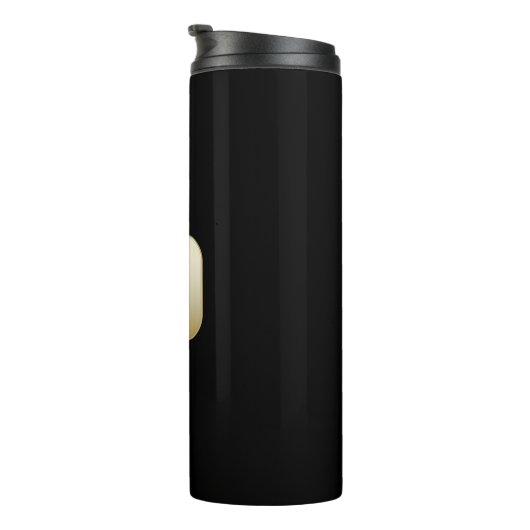 Bouteilles Isothermes Monogramme sur tombeur thermique or et noir (Tourné sur la droite)