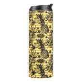 Bouteilles Isothermes Monogramme tiré par la main des ananas | (Tourné sur la gauche)