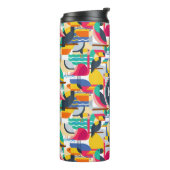 Bouteilles Isothermes Monogramme tropical géométrique des oiseaux | (Tourné sur la gauche)