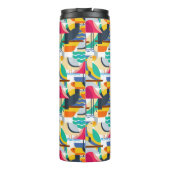 Bouteilles Isothermes Monogramme tropical géométrique des oiseaux | (Dos)