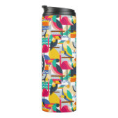 Bouteilles Isothermes Monogramme tropical géométrique des oiseaux | (Tourné sur la droite)