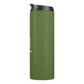 Bouteilles Isothermes Monogramme vert olive foncé moderne (Tourné sur la droite)