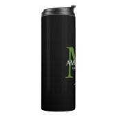 Bouteilles Isothermes Monogramme vert tumeur thermique nommée (Tourné sur la gauche)