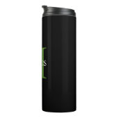Bouteilles Isothermes Monogramme vert tumeur thermique nommée (Tourné sur la droite)