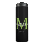 Bouteilles Isothermes Monogramme vert vif Tumbler thermique nommé (Devant)