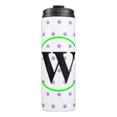 Bouteilles Isothermes Monogramme vert violet Pois (Devant)