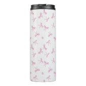 Bouteilles Isothermes Monogrammed Frilly Coquette Pink watercolor Bow  (Dos)