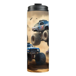 Bouteilles Isothermes Monster Trucks Courant Dans Le Désert,