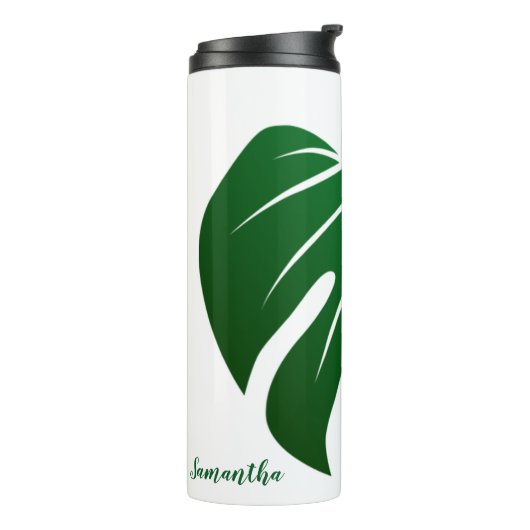 Bouteilles Isothermes Monstera Leaf Design Tumbler Thermique (Tourné sur la gauche)