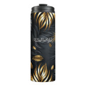 Bouteilles Isothermes Monstère d'or et Feuilles de palmiers (Devant)