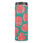 Bouteilles Isothermes Monstère rouge : motif tropical vert (Dos)