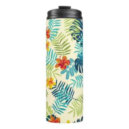 Bouteilles Isothermes Monstère tropicale Hibiscus Motif d'été (Devant)