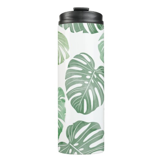 Bouteilles Isothermes Monstre aquarelle, papier peint tropical transpare (Devant)