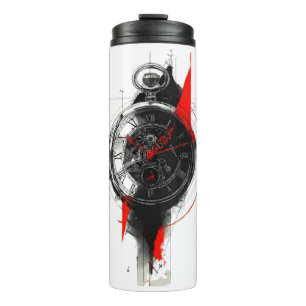 Bouteilles Isothermes Montre de poche abstraite Trash Polka Tumbler ther