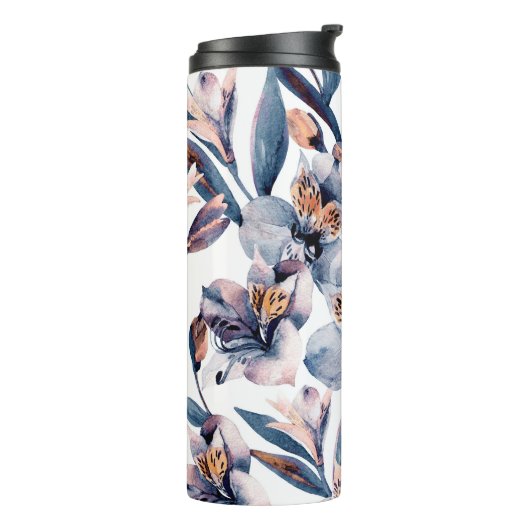 Bouteilles Isothermes Moody Alstroemeria : Motif des fleurs d'aquarelle (Tourné sur la gauche)