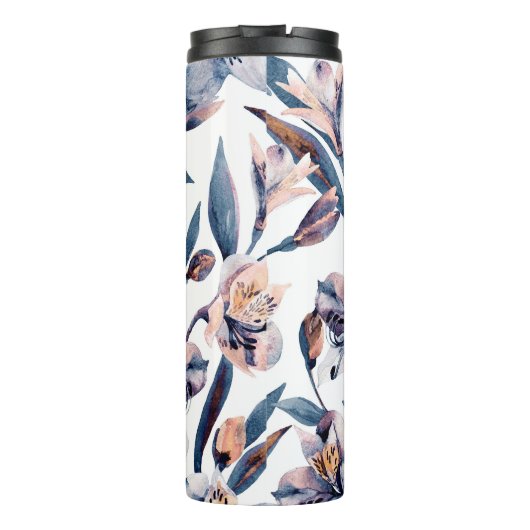 Bouteilles Isothermes Moody Alstroemeria : Motif des fleurs d'aquarelle (Dos)