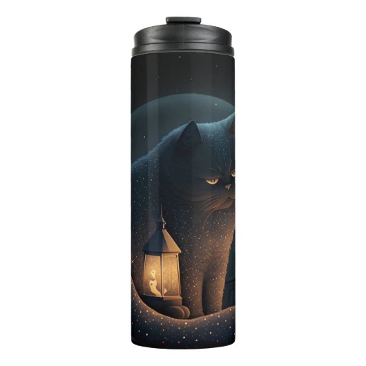 Bouteilles Isothermes Moody Black Cat par Maison @ Nuit - Tumbler Thermi (Devant)