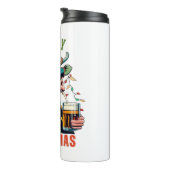 Bouteilles Isothermes Mooey Noël Highland Cow Light Santa Hat T-Shi (Tourné sur la droite)