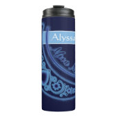 Bouteilles Isothermes Moon Magic Stars Coeurs Nom céleste Bleu foncé (Devant)