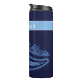 Bouteilles Isothermes Moon Magic Stars Coeurs Nom céleste Bleu foncé (Tourné sur la droite)