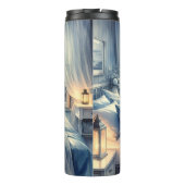 Bouteilles Isothermes Moonlit Coastal Bedroom with Sleeping Cat (Dos)