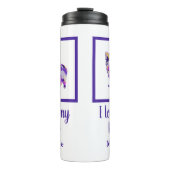 Bouteilles Isothermes Morkie mignonne Chien Silhouette violet PY&B (Devant)