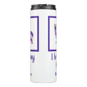 Bouteilles Isothermes Morkie mignonne Chien Silhouette violet PY&B (Dos)