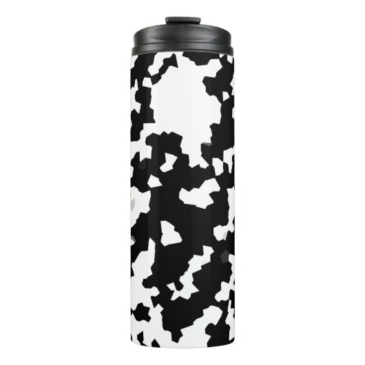 Bouteilles Isothermes Mosaïque Abstraite irrégulière Camo noir et blanc (Devant)