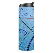 Bouteilles Isothermes Mosaïque de miroir bleu Abstrait (Tourné sur la gauche)