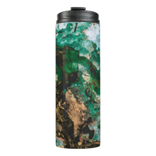 Bouteilles Isothermes Moss Agate Green Crystal Geode Abstract